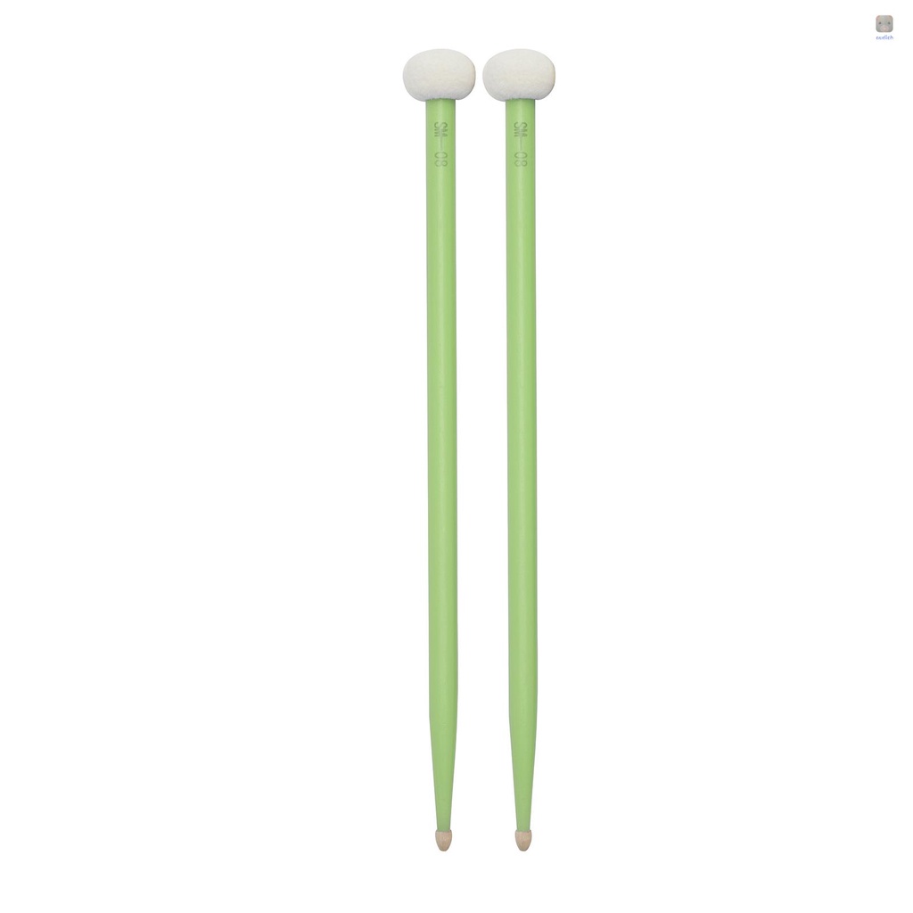 Bộ 2 Dùi Trống Hai Mặt Bằng Vải Nỉ Và Tay Cầm Bằng Gỗ Phong Dành Cho Chơi Trống