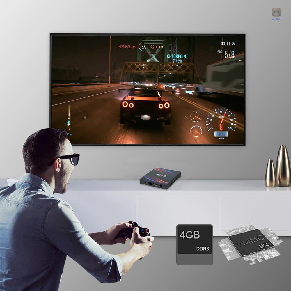 Điều Khiển TV Box Thông Minh Android 10.0 H616 Quadcore UHD 4K 6K HDR H.265 VP9 4GB / 32GB 2.4G &amp; 5G WiFi BT5.0 100M LAN LCD