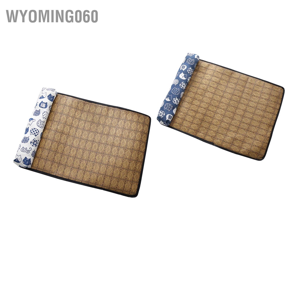 Wyoming060 Thảm Làm Mát Cho Thú Cưng Mèo Hoa Văn Hoạt Hình Viền Mịn Chống Trầy Xước Ngủ Kèm Gối