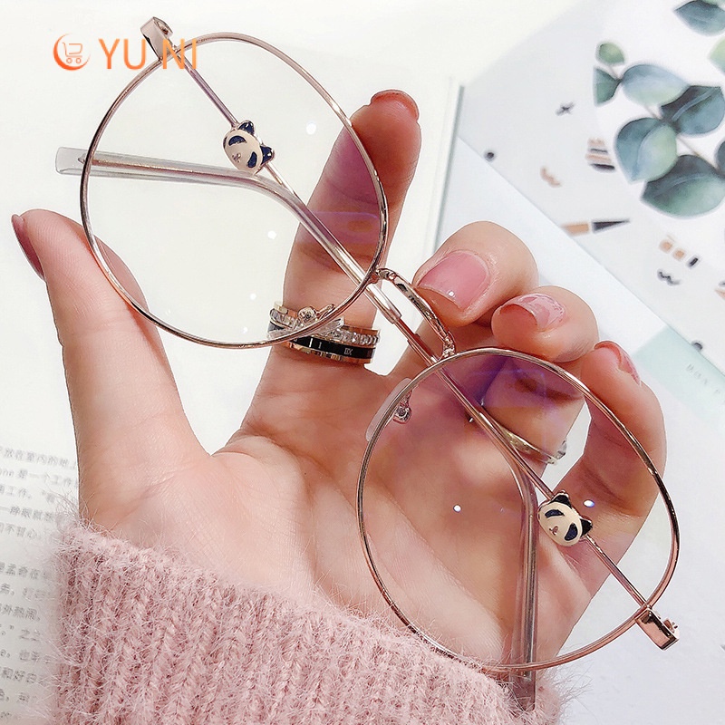 kính kim loại tròn kính gọng vàng gọng kính cận nữ tròn mắt kính ngầu