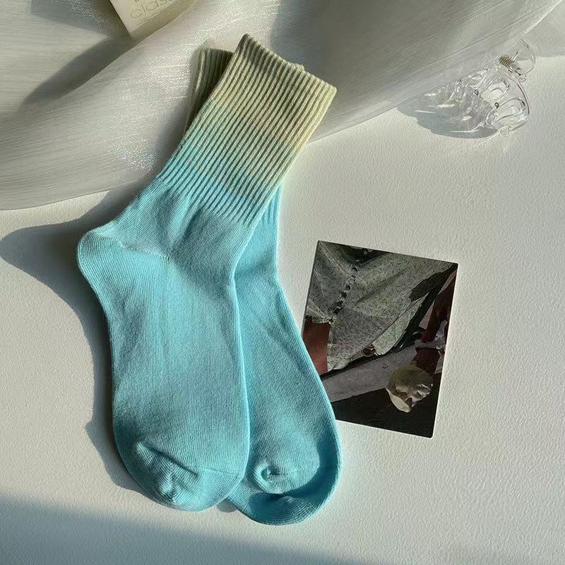 Vớ Cotton Màu Gradient Thời Trang Dành Cho Nữ