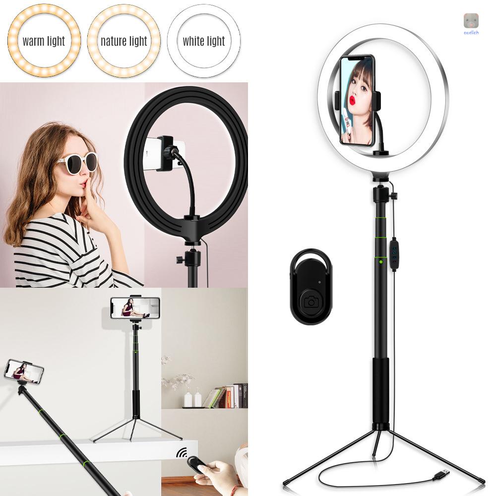 Vòng Đèn LED 26cm / 10.2 Inch 3200K-5600K Có Giá Đỡ Ba Chân 120cm Điều Khiển Từ Xa Hỗ Trợ Live Stream / Trang Điểm / YouTube Video / Pho