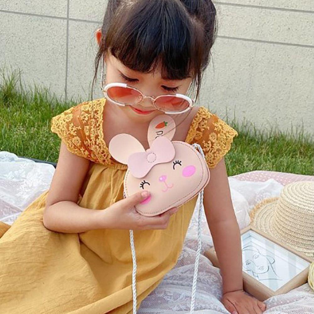 Túi Da PU Đeo Chéo Kiểu Hoạt Hình Động Vật Nhỏ Dễ Thương Cho Bé Gái
