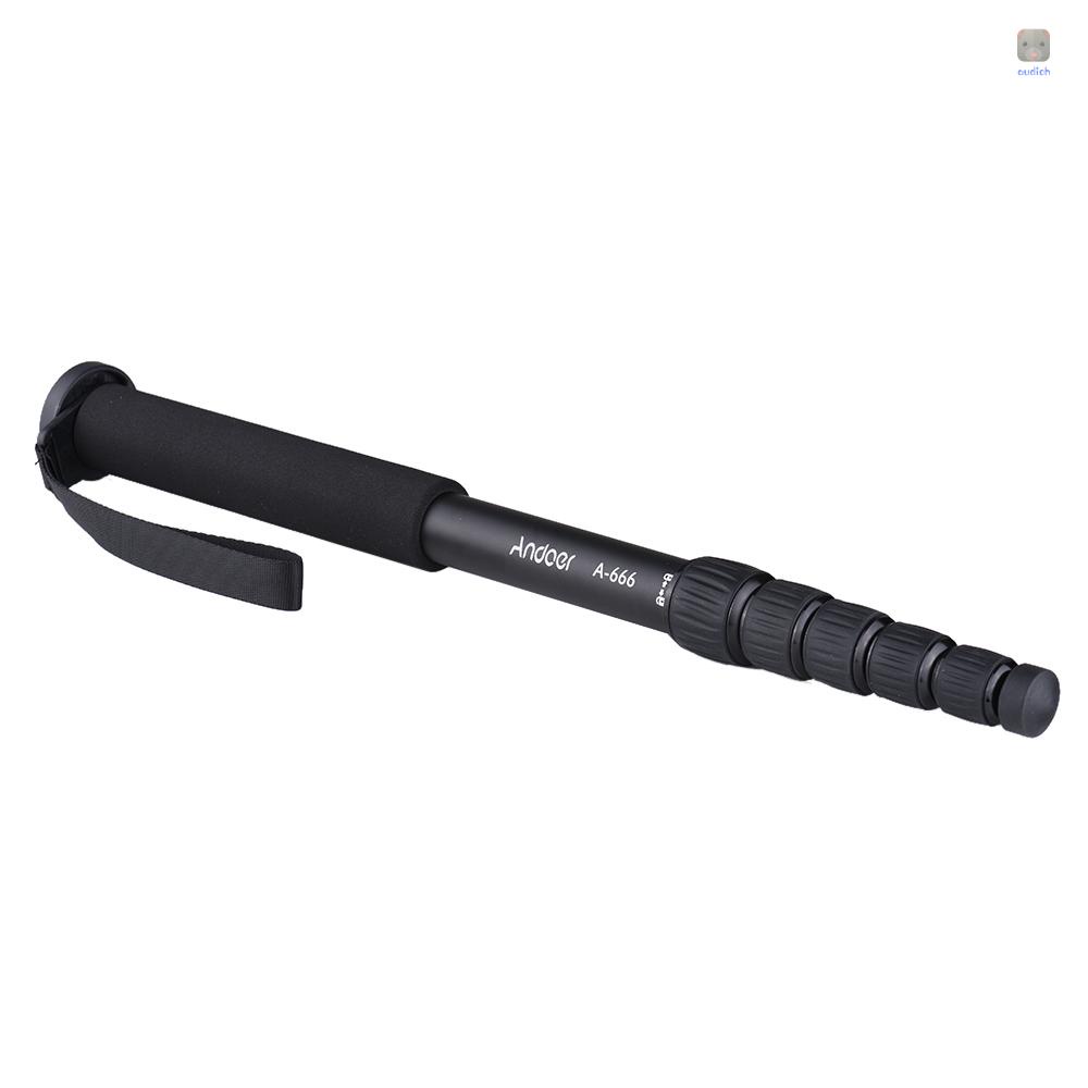 Gậy Chụp Ảnh 6 Phần Bằng Nhôm Andoer A-666 181cm / 5.9ft Tải Trọng 10kg / 22Lbs Kèm Túi Đựng Cho Máy Quay Phim