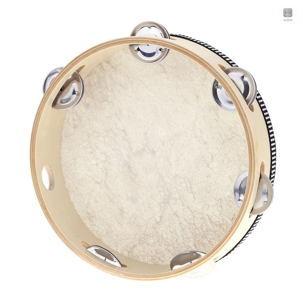 Trống Lục Lạc Cầm Tay 8 Inch Bằng Kim Loại Đồ Chơi Âm Nhạc Cho Trẻ Em