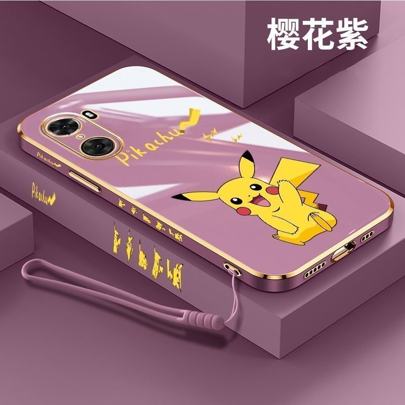 Ốp Điện Thoại Mạ Viền Vuông In Hình Pikachu Dễ Thương Cho Xiaomi Note 12s 4G