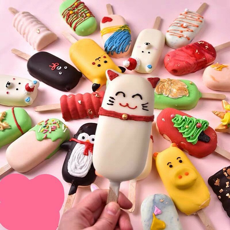 Khuôn Silicone Làm Kem Que DIY Tiện Dụng