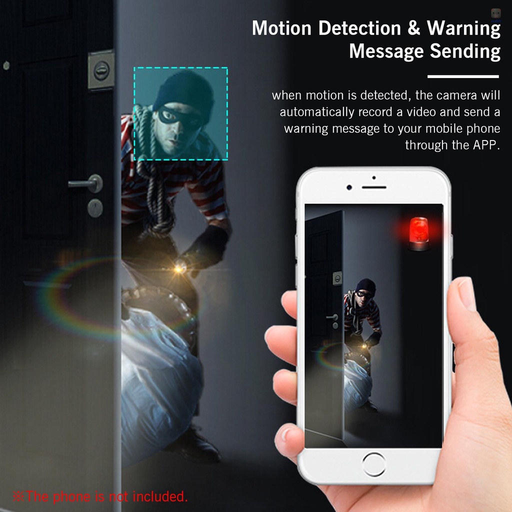 Camera An Ninh Mini Không Dây 1080P Kết Nối WiFi Có Thể Xoay Được Với APP Và Đế Nam Châm