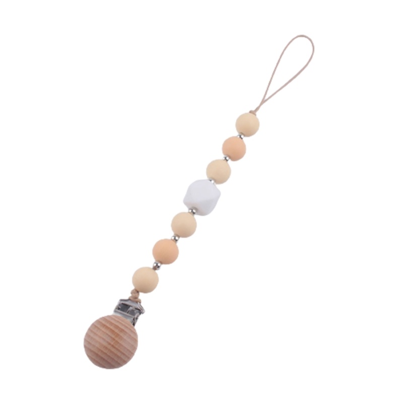 Dây Đeo Núm Vú Giả Bằng Silicone Xỏ Hạt Handmade An Toàn Dành Cho Trẻ