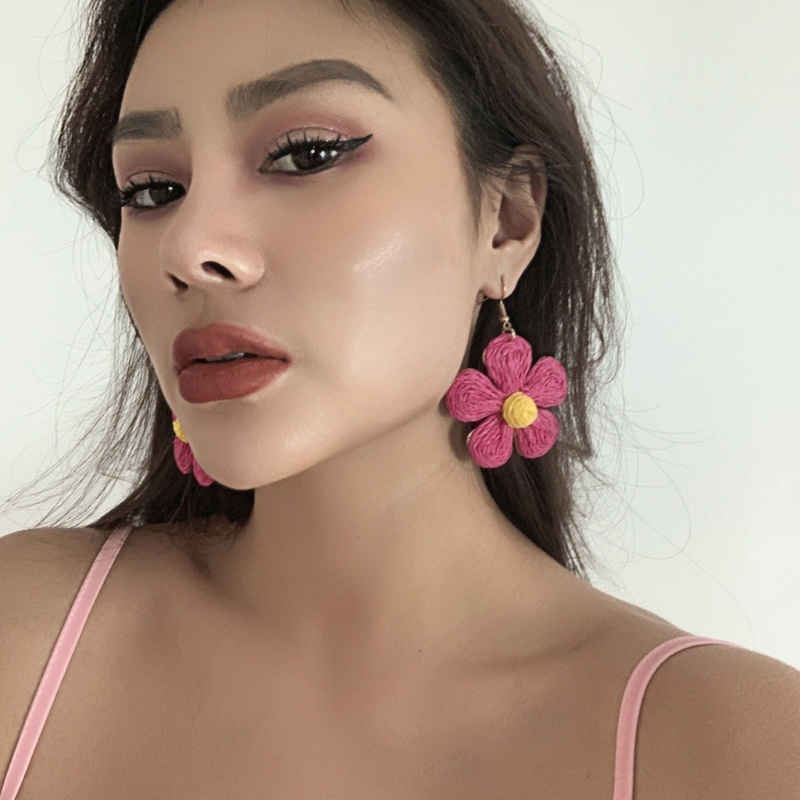 Khuyên Tai Mây Đan Hình Hoa Phong Cách Bohemian