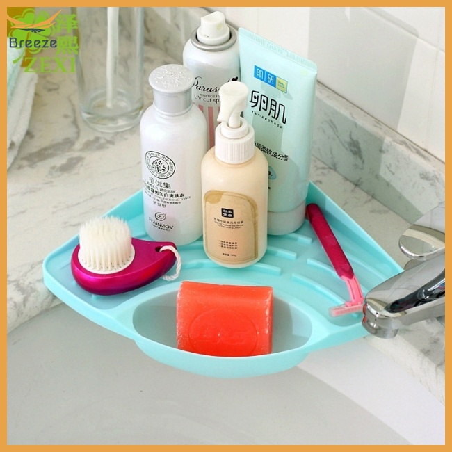 Giá Đỡ Xà Phòng Hình Tam Giác Đa Năng Gắn Bồn Rửa Nhà Bếp