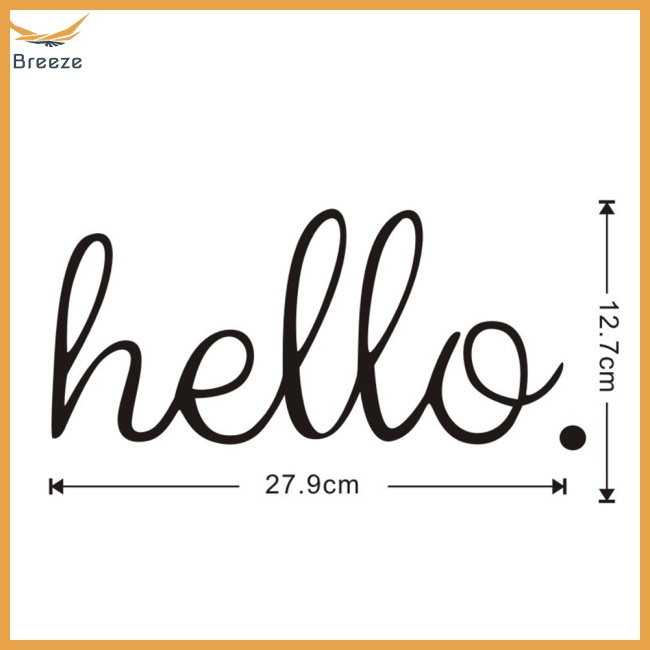 Đề Can Dán Cửa Ra Vào / Cửa Ra Vào Họa Tiết Chữ Hello Trang Trí Phòng Khách