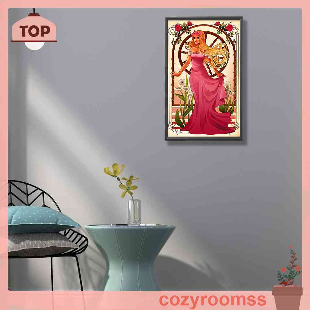 Tranh Đính Đá Kim Cương Toàn Bộ 5D DIY Hình Vẽ Công Chúa