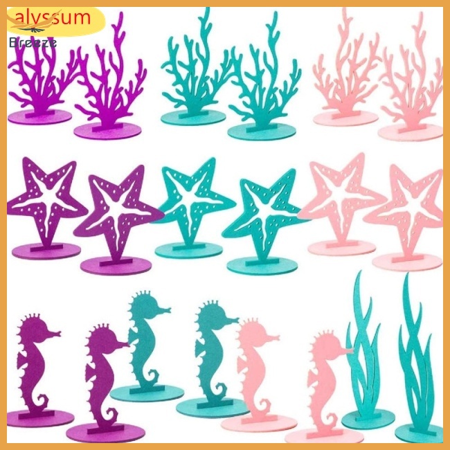 Set 2 Phụ Kiện Trang Trí Tiệc Sinh Nhật Hình Nàng Tiên Cá DIY