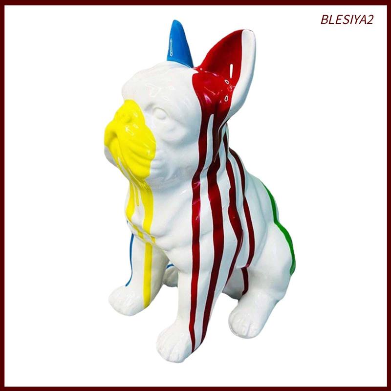[Blesiya2] Tượng Mô Hình Chú Chó Bằng Nhựa Resin Điêu Khắc Thủ Công Nhiều Màu S