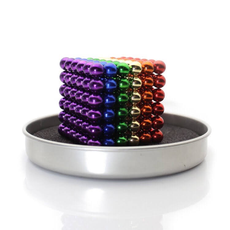 Bộ Xếp Hình Thông Minh BuckyBalls Neon 6 màu 216 viên đường kính 5mm Hộp Nhôm Sang Trọng