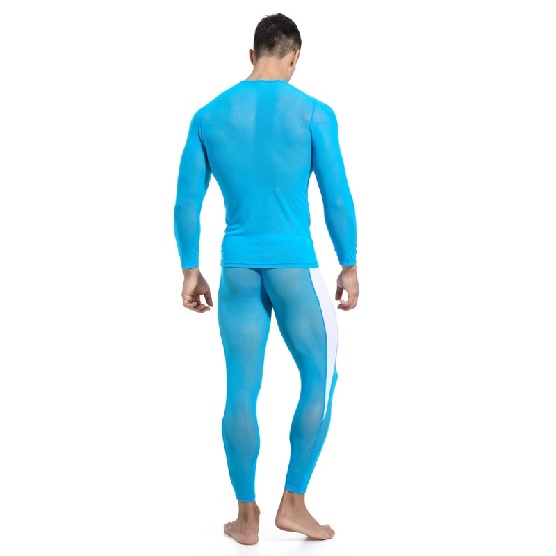 [GYMen]   Áo Lưới Mỏng Tay Dài Trong Suốt Độ Co Giãn Cao Phong Cách Âu Mỹ Tập Thể Dục Chạy Bộ / Đạp Xe Cho Nam