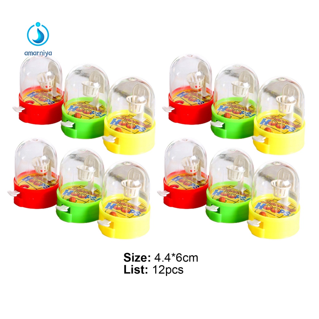 Bộ 12 Quả Bóng Rổ Đồ Chơi Mini Bằng Nhựa Siêu Nhẹ Dùng Trong Nhà