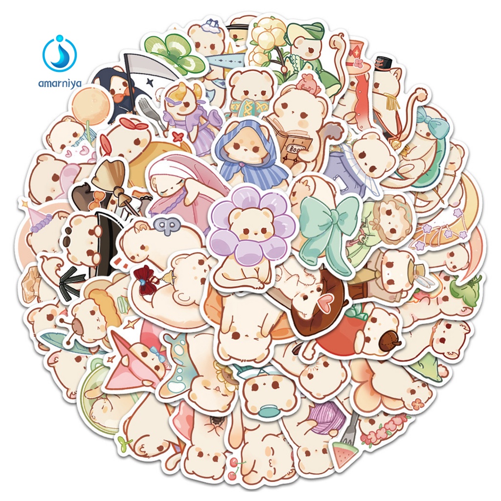Bộ 50 Miếng Dán Hoạt Hình Nhiều Kiểu Dáng Trang Trí Sổ Tay / Điện Thoại