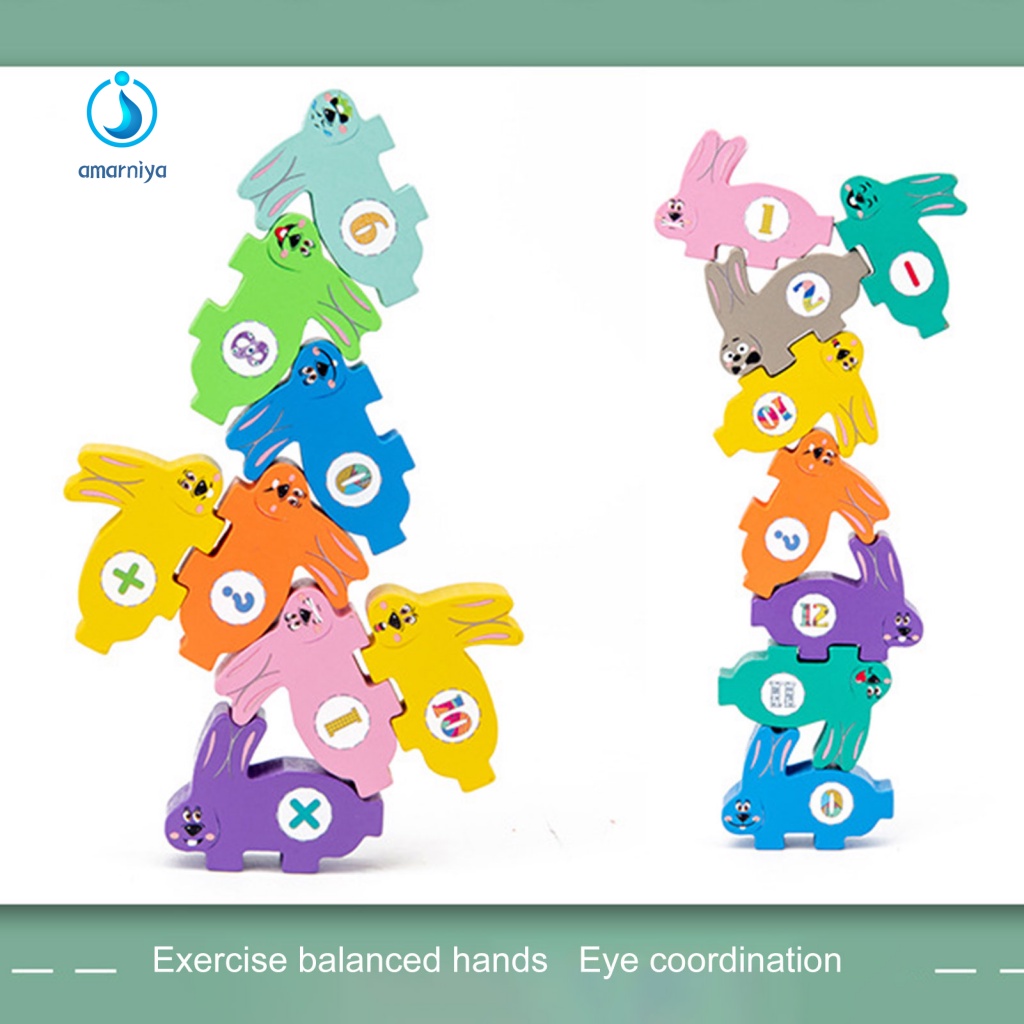 1 Bộ Đồ Chơi Xếp Hình Cân Bằng Màu Sáng Dành Cho Trẻ Em