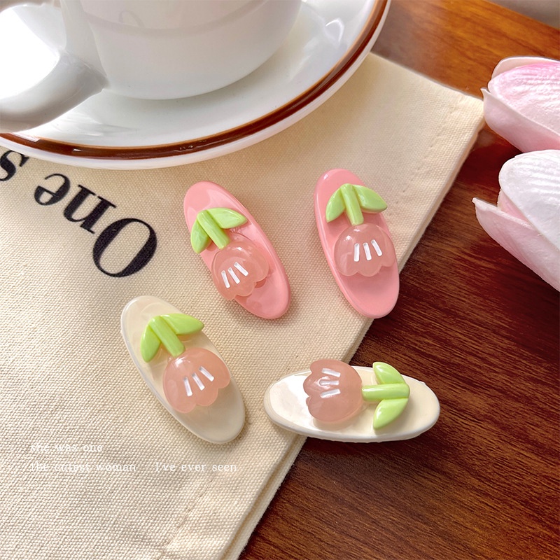 Bộ 2 Kẹp Tóc Hình Hoa Tulip Kiểu Hàn Quốc Dễ Thương