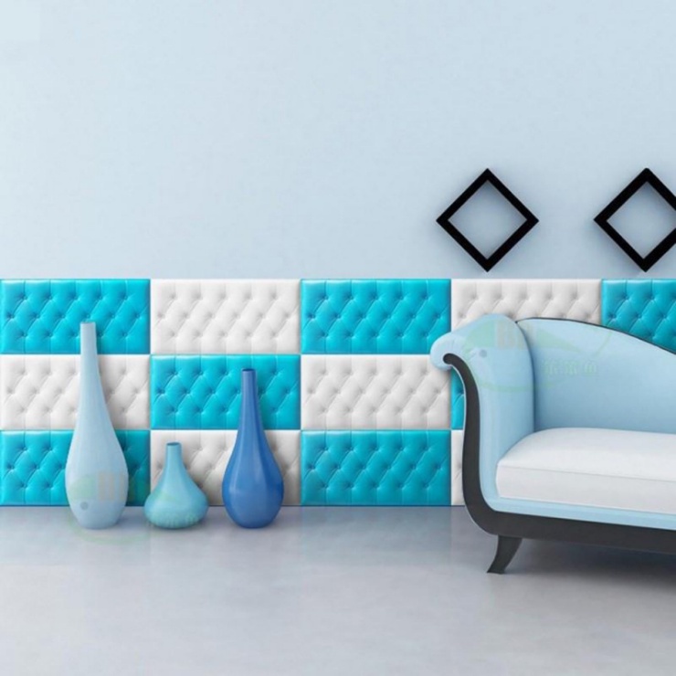 Miếng Dán Tường Giả Da 3D Bằng Xốp PE Chống Thấm Nước Trang Trí Phòng Khách / Phòng Ngủ Cho Bé