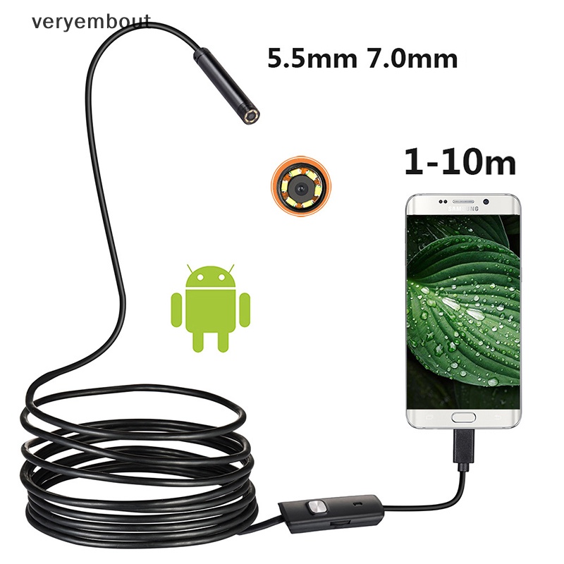 Camera Nội Soi Mini 7mm / 5.5mm Cổng USB Cho Android