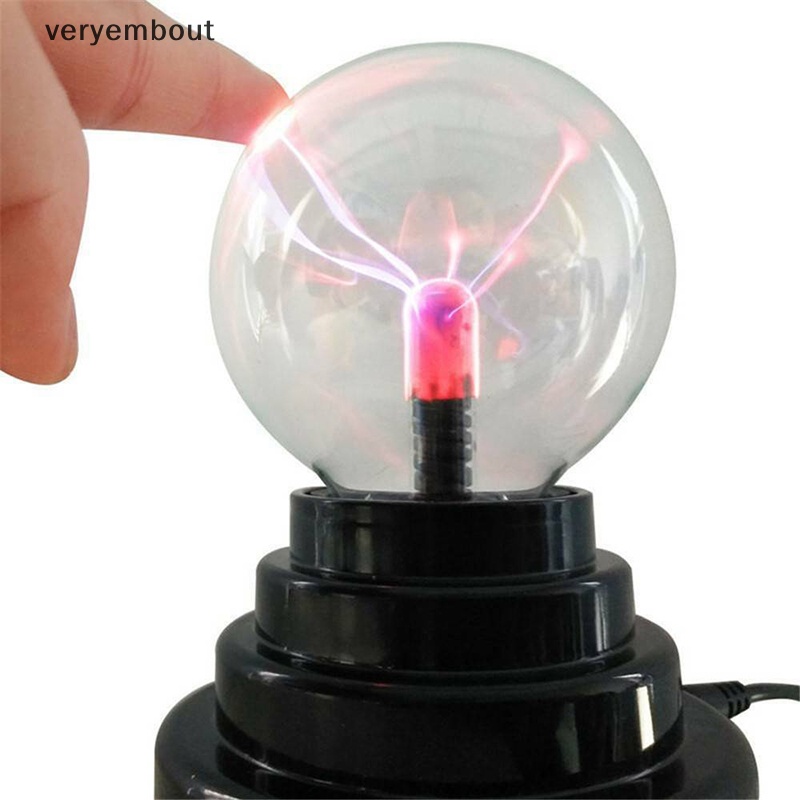 Đèn Ngủ Để Bàn Hình Cầu Bằng Kính Plasma Độc Đáo