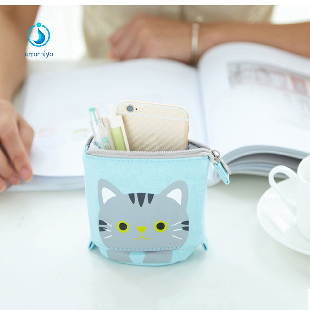 (Shop Amart) Túi Đựng Bút Hình Mèo Dễ Thương