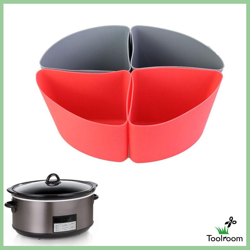 Bộ 4 Miếng Lót Nồi Bằng Silicone Chống Rò Rỉ Tái Sử Dụng Linh Hoạt