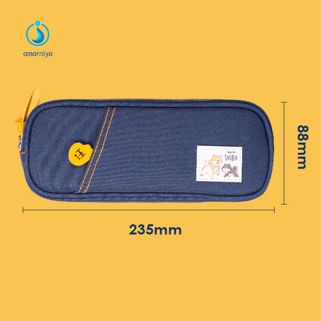 (Shop Amart) Hộp Bút Bằng Vải Oxford Với Tay Cầm Và Họa Tiết Chó Kangaroo
