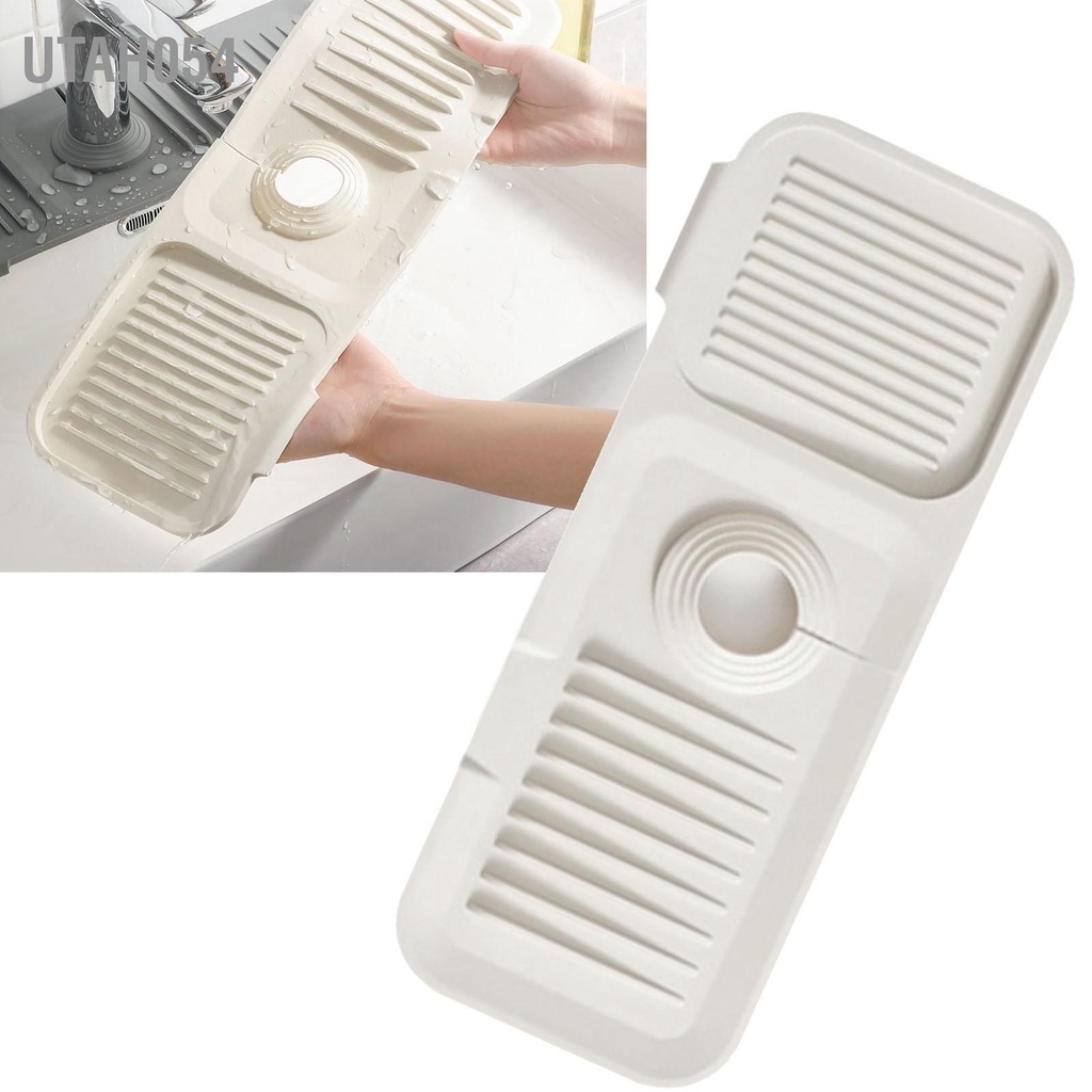 Utah054 Ốp Vòi Rửa Thảm Có Thể Gập Lại Làm Dày Silicone Mềm Nước Bắt Tản Thoát Miếng Lót Cho Nhà Bếp Phòng Tắm