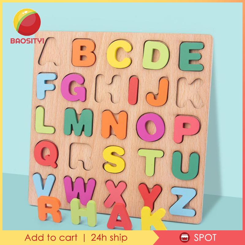 [Baosity1] Đồ Chơi Lắp Ghép Chữ Cái ABC Bằng Gỗ Cho Bé