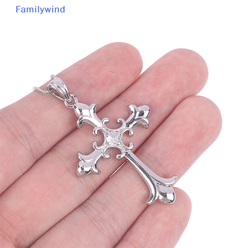 Vòng cổ Mặt Thánh Giá Đính Đá Bằng Thép Không Gỉ Phong Cách Gothic Thời Trang Cho Nam