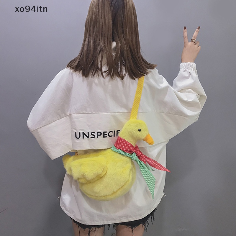Túi Đeo Chéo Hình Vịt Bông Phong Cách Lolita Đáng Yêu N n n n n n n n