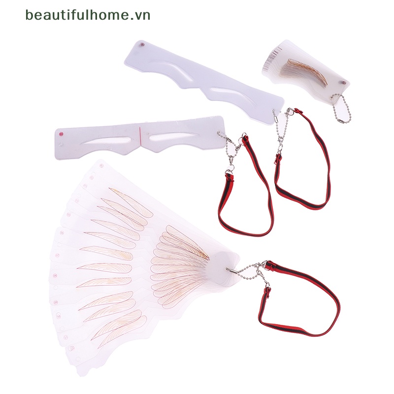 Bộ Khuôn Hỗ Trợ Kẻ Lông Mày 12 Kiểu Tiện Dụng