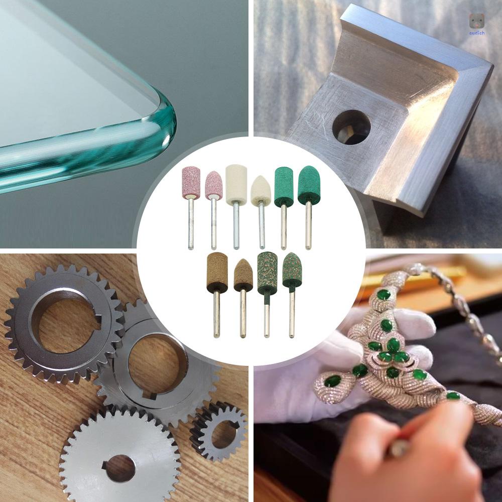 Bộ 100 Đầu Mài Đánh Bóng Bằng Da Bò Với Chân Cao Su 1 / 8 &quot;Tiện Dụng