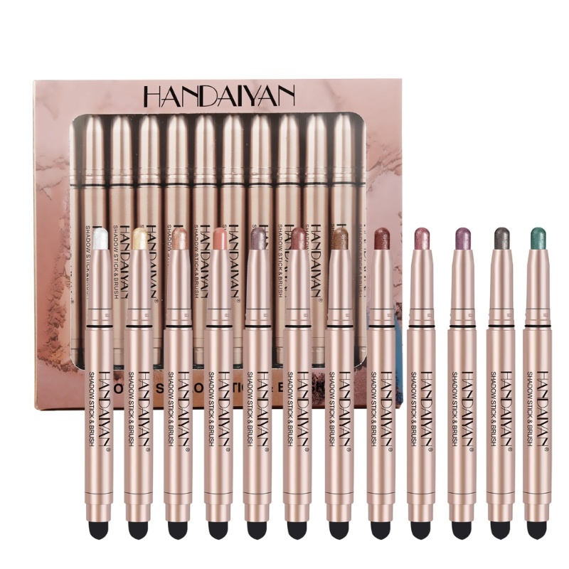 Set 12 Phấn Mắt Dạng Thỏi Thiết Kế Hai Đầu Tiện Dụng