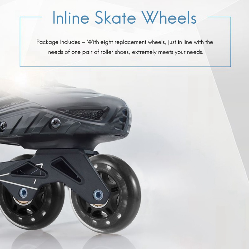 8 gói Bánh xe trượt băng nội tuyến Bánh xe thay thế lưỡi lăn cho người mới bắt đầu với bánh xe vòng bi 70mm