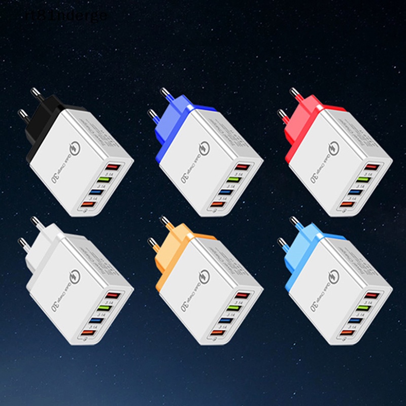 Phích Cắm Sạc Nhanh QC 3.0 4 Cổng USB Tiện Dụng