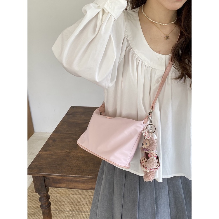 Túi Xách Đeo Vai Bằng Vải Nylon Trọng Lượng Nhẹ Phong Cách Hàn Quốc Đơn Giản
