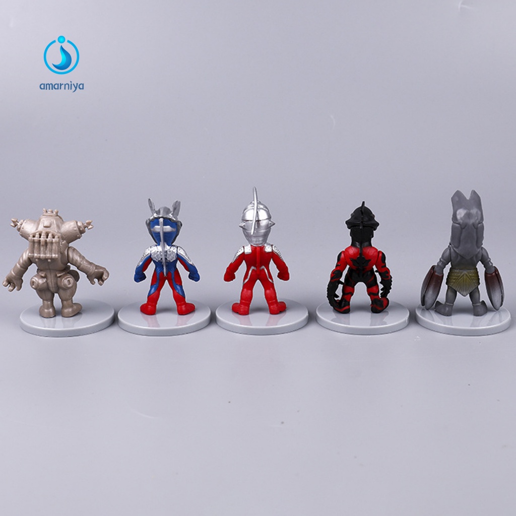 Set 10 Đồ trang trí Nhân Vật Ultraman Trang Trí Bánh Kem