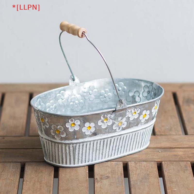 Chậu Hoa Bằng Sắt Để Bàn Phong Cách Vintage