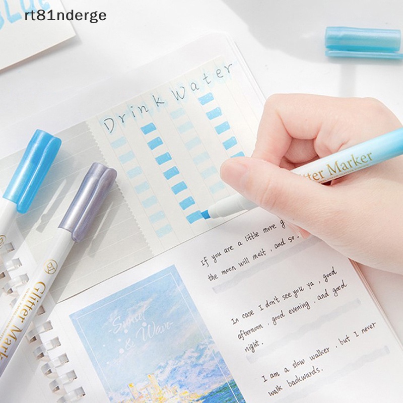 Ge 1 Bút Lông Đánh Dấu Sổ Tay Màu Pastel Lấp Lánh Độ Bóng Cao