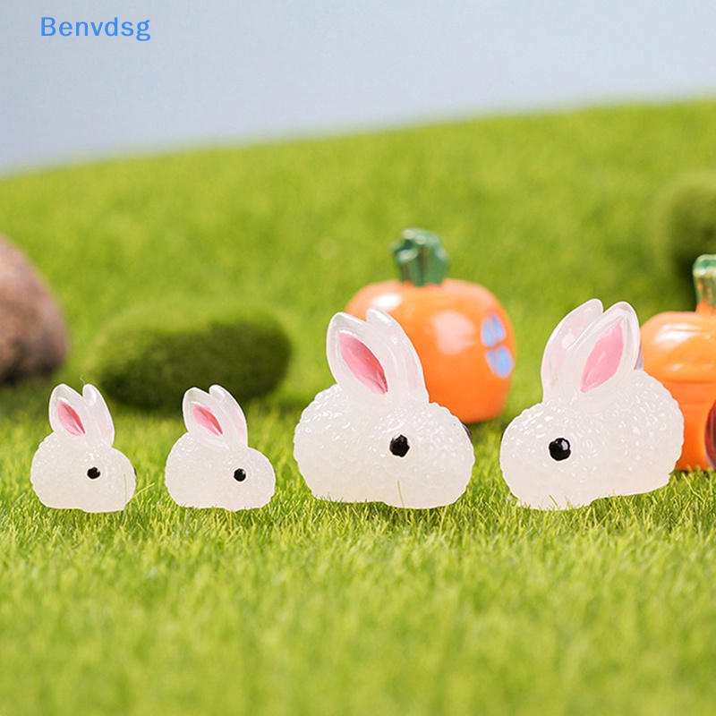 Benvdsg &gt; Set 4 Tượng Thỏ Dạ Quang Tự Dính Trang Trí Xe Hơi