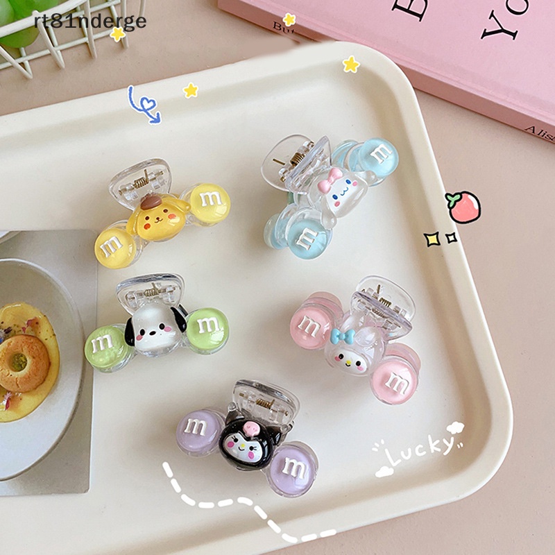 Kẹp Tóc Bằng Da Pu Hình Cá Mập Melody Cinnamoroll Kuromi Dễ Thương Y2K