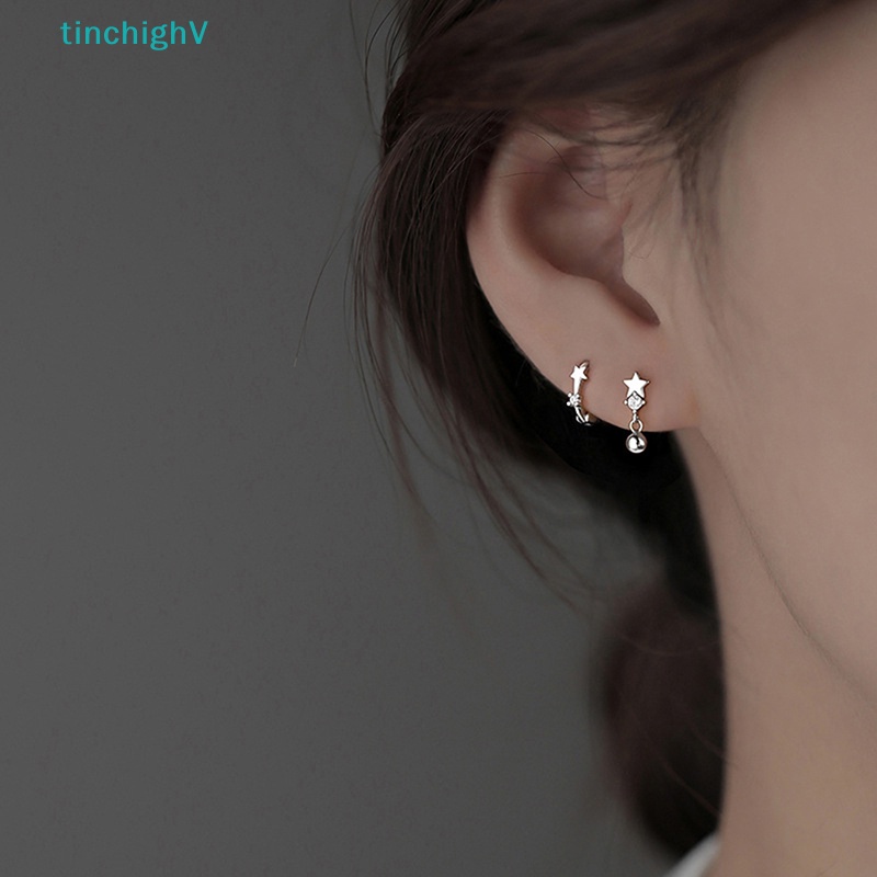 [TinchighV] Set 2 Khuyên Tai Đinh Tán Pha Lê Hình Ngôi Sao Nhỏ Phong Cách Hàn Quốc Cho Nữ [Mới]