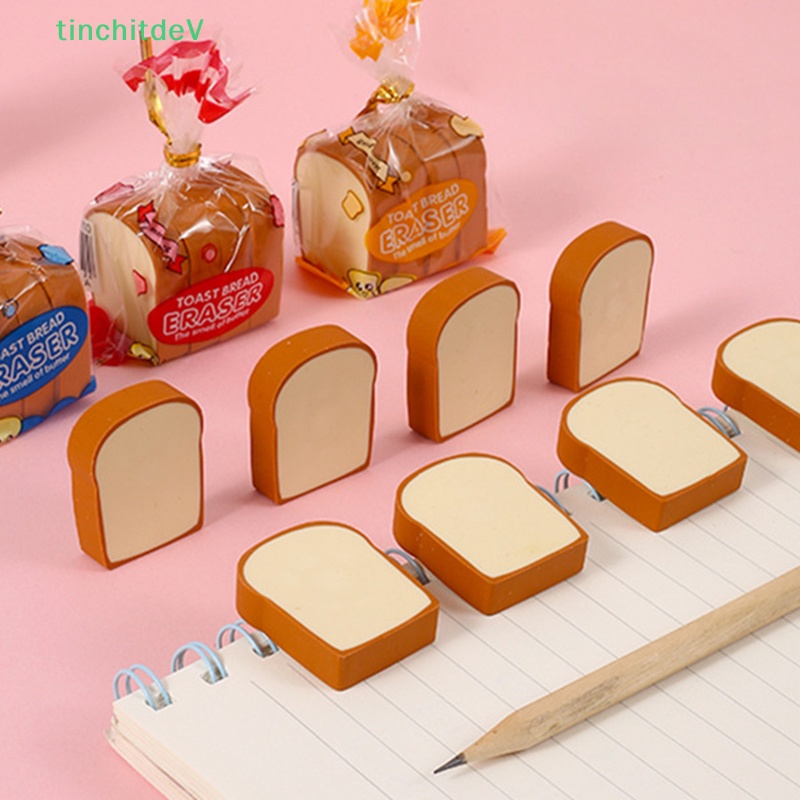 Cục Tẩy Bút Chì Hình Bánh Mì Nướng Nhân Tạo Dễ Thương Ngẫu Nhiên
