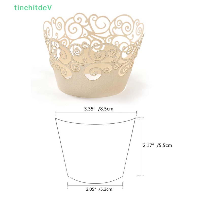 Set 50 Cốc Giấy Đựng Bánh Cupcake Nghệ Thuật