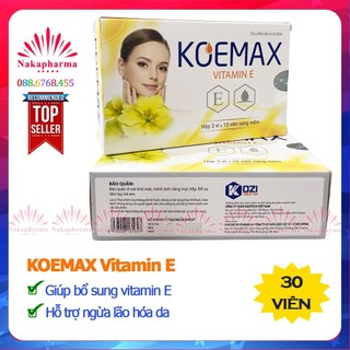 Viên uống đẹp da Koemax Vitamin E - Giúp bổ sung vitamin E, chống oxy hóa, ngừa lão hóa da